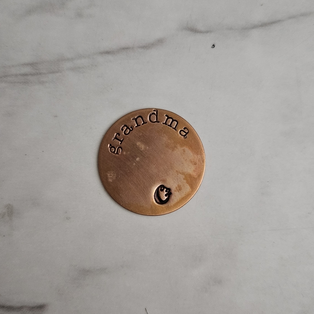 (3/$15) Origami Owl Rose Gold Grandma Locket Back Plate